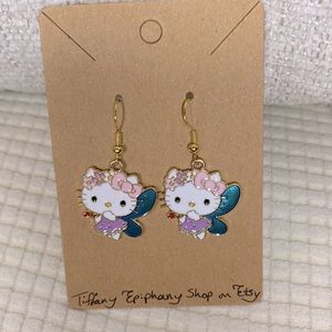 Hello Kitty Inspired Fairy Hello Kitty Earrings NWT
